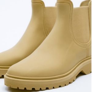 NWT Zara rubber ankle boots.